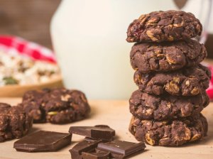 Šokoladiniai sausainiai be cukraus