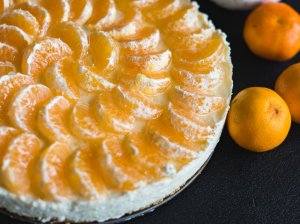 Gaivus nekeptas varškės tortas su mandarinais