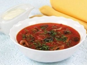 Pievagrybių ir pomidorų sriuba