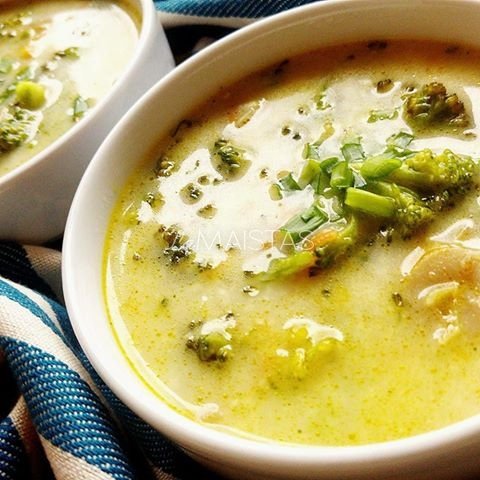 Brokolių ir pievagrybių sriuba